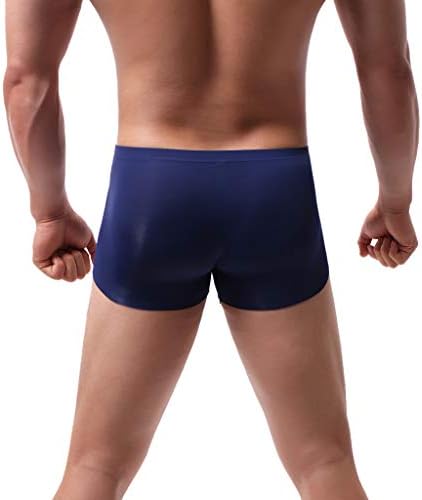 Mens Trunk bolsa de roupas íntimas cuecas boxer bulge bolsa de cor sólida cor macia respirável shorts esportivos de