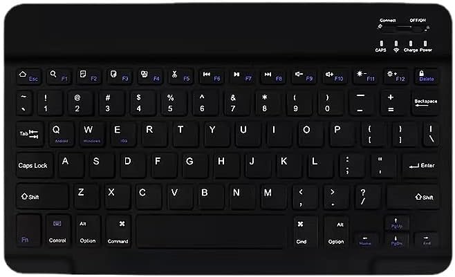 Teclado Bluetooth sem fio recarregável de 10 polegadas para tablet para celular, suporta Windows Mas IOS Android