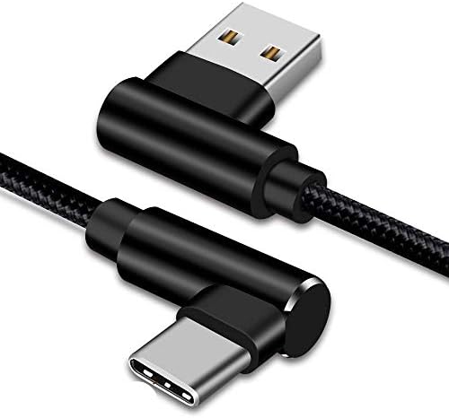Ângulo reto Cabo USB C, cabo do tipo C 90 graus, cabo de sincronização de carregamento rápido do tipo C de USB do tipo C para Samsung