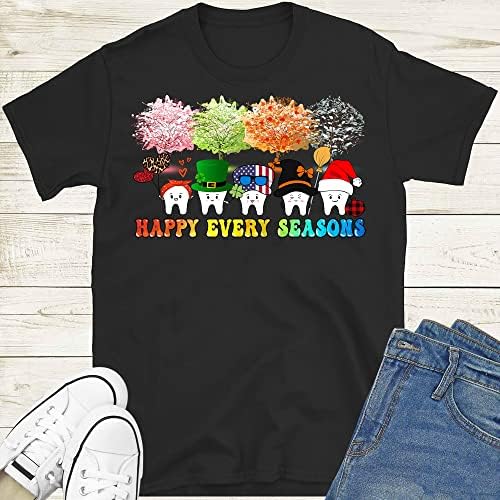 Feliz todas as estações da camisa do dentista tudo o que é fofo de feliz temporada de sua camisa para a esquadrão dental