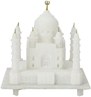 Carregue-me indiano de mármore branco artesanal Agra Taj Mahal Réplica Modelo Braço