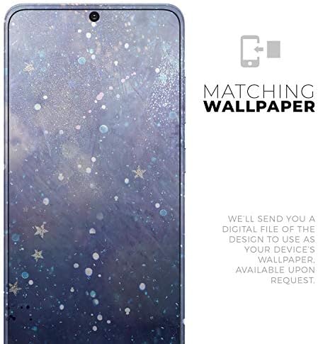 Design Skinz Abstract Blue Grungy Stars Protetive Vinyl Decals Wrap Cover compatível com o Samsung Galaxy S20