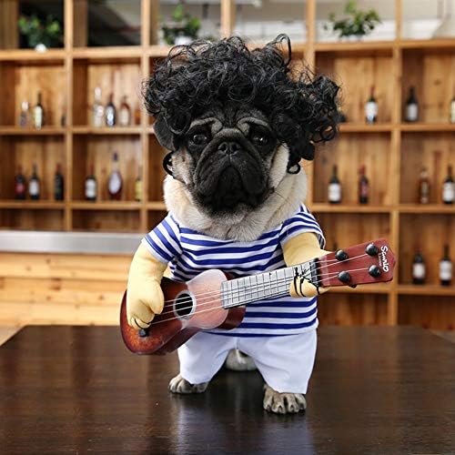 Fantasia de guitarra de animais de estimação da sorte - fantasia de cachorro CATO CATO CATOS CATOS SUPER ENGRAÇÃO ENCRESSO CROLIO