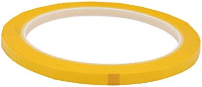 X-Dree 3mm Largura 50m de comprimento Fita de fita adesiva autônoma de fita adesiva 2pcs amarelo de 3 mm de 50 m de