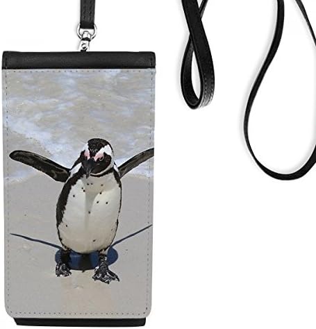 Ciência natureza oceano antártico pinguim criatura telefonia bolsa pendurada bolsa móvel bolso preto bolso preto