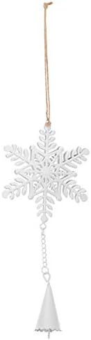 Stobok Christmas Snowflake Ornamentos de ferro Decorações penduradas Decorações de Natal Holas Decorações de árvores