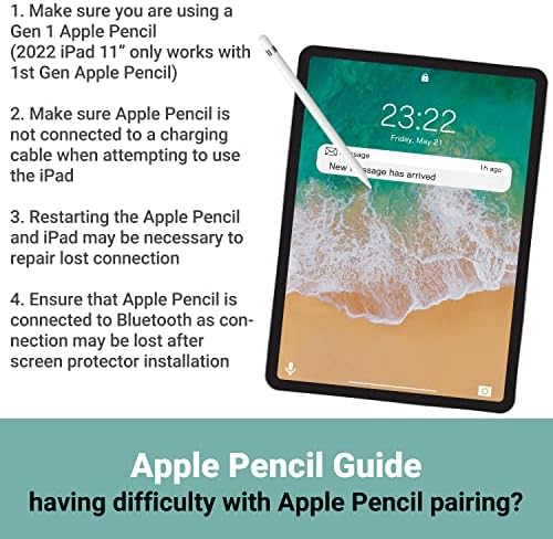 Protetor de tela de vidro com gama de vidro de 2-pacote Elecom para iPad Pro de 11 polegadas de 11 polegadas Air de 10,9 polegadas anti-Glare para escrever desenho, quadro de instalação fácil incluído, como textura de papel