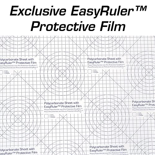 Folha de plástico de policarbonato 24 x 24 x 0,472 exato com filme de Easyruler, resistente a quebra, mais fácil