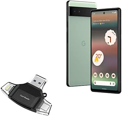 BOXWAVE SMART GADGET Compatível com Google Pixel 6A - AllReader SD Card Reader, MicroSD Card Reader SD Compact USB