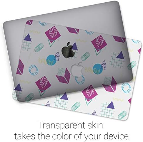 Vinil Clear Skin Compatível com MacBook Pro 13 2019 Pro 16 2020 Mac Air 13 2018 Retina 15 Air 11 Mac 12 Triangle Square Design Geométrico Decal