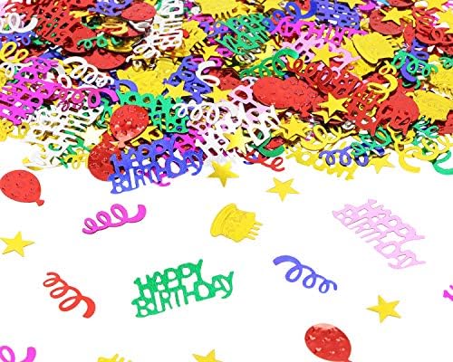 Colorido feliz aniversário CNFETTI 2000PCS FOIL METÁLICO BABELA BALLOONS BALLOONS STAR TABELA DORAÇÕES DE CONFEITES DE ESCATIONAIS