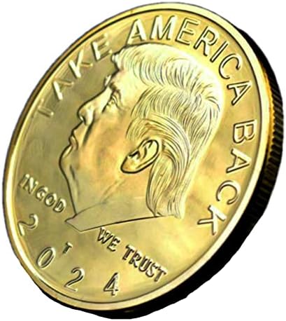 2024 Take America Back Commander no chefe Donald Trump Gold em Ouro Patilated Apoiats Apopters Challenge Coin