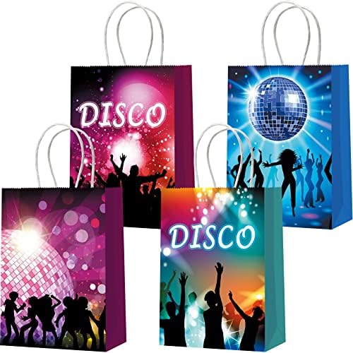 WQT 16PCS Disco Favors Bags Decorações de Disco Decorações de Disco 70s Decorações para Discos para Partidas Para Partidas de Partes
