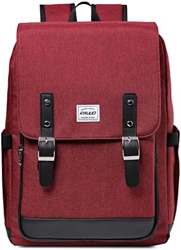 Ravuo Mackpack Men Mulheres, resistência à água de 15,6 polegadas para laptop Backpack Bag da bolsa colegial Casual Daypack Travel