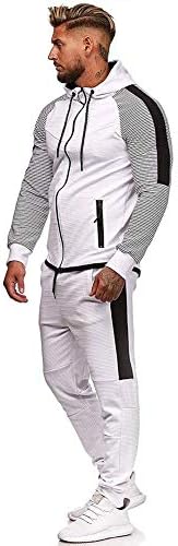 Roupa de 2 peças masculinas Conjunto de traje de treino do zíper do zíper de calças esportivas Pontas de corrida Conjuntos de suportes