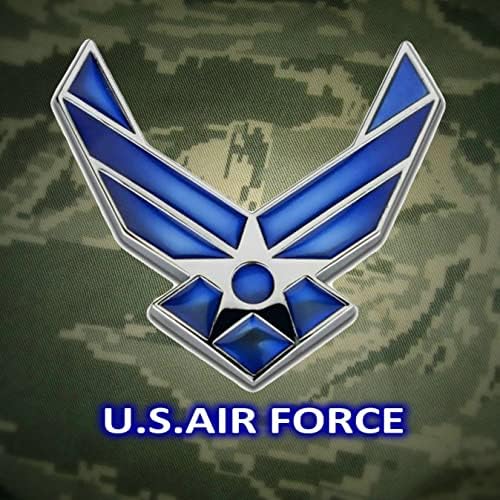Veterano da Força Aérea dos Estados Unidos emblema de carros de metal 3D, EUA. Adesivo de carro automático da Força