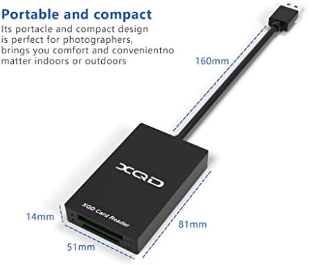 【Versão atualizada】 Ketaky USB 3.0 XQD Card Reader, Suporte Sony G/M Série USB Mark XQD Card, Lexar 2933x/1400x USB Mark XQD Card, SD