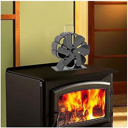 Syxysm Fireplace Fan 6 Blades Fã de fogão alimentado por calor ECO Amigável fã silencioso para madeira de madeira queimador