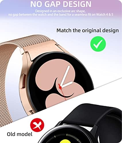 Zedoli para Samsung Galaxy Watch 4 e 5 Band 40mm 44mm, Galaxy Watch 4 Bandas clássicas 46mm 42mm, Galaxy Watch 5 Pro Bands 45mm para homens, elegância