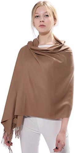 ANBOOR Cashmere Feel Blanket Scarf Super macio com borla Solid Cor Shawlel quente para mulheres