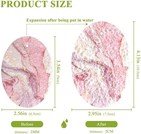 3pcs esfregar esponjas de tinta de mármore rosa abstrato pop-up esponja para limpeza de cozinha banheiro doméstico não
