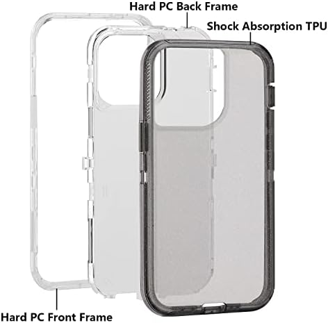 Hique Glitter Defender Case para iPhone 14 Plus, [sem protetor de tela] [pesado] [Proteção de queda] Tw robed híbrido de capa dura Hybrid