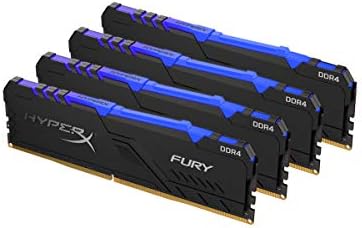 Hyperx Fury 64GB 3000MHz DDR4 CL15 DIMM RGB XMP MEMAIS DE MEMÓRIA DE ENQUTIMAIS HX430C15FB3AK4/64