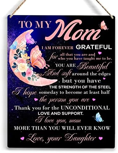 Presentes para mamãe, sou eternamente grato de madeira pendurada sinal de agradecimento para mulheres presentes para mãe para mamãe