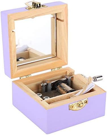 Damohony Hand € ‘Box de madeira Caixa de madeira CHERRY CHARRY Decoração Presentes de aniversário roxos