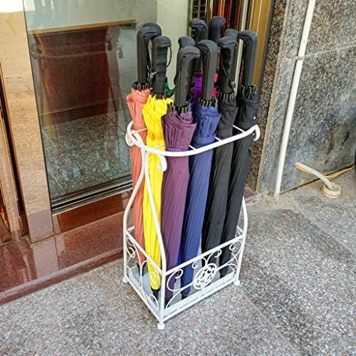 Suporte de guarda-chuva de metal simples, bandeja de drenagem de alta capacidade de piso na loja de baldes de entrada de baldes prática