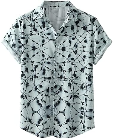 XXBR 2022 Novas camisas masculinas, designer de verão Button Sleeve Button Down Down Splash-tint Graphic Impresso camisas havaianas camisas de lapela de lapela 4xlt