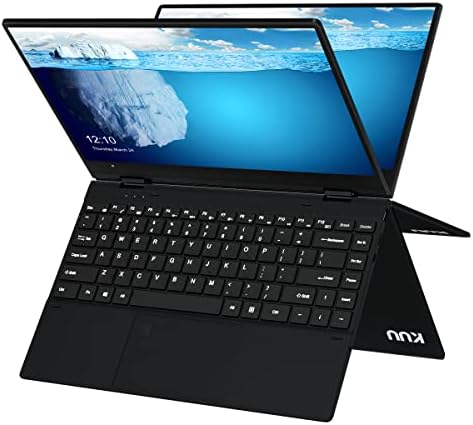 Kuu FlexOne 2 em 1 laptop, 8 GB DDR4 RAM 512 GB SSD, tela de toque IPS de 14 polegadas, Caderno de processador Pentium