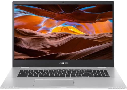 Asus Chromebook mais novo 2022 17,3 Laptop IPS IPS, Intel Celeron N4500, 4 GB DDR4 RAM, 32 GB EMMC SSD, Webcam HD