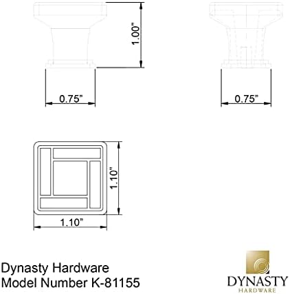 Dinastia Hardware Super Saver K-81155-10b Arts & Crafts Gabinete Oil Bronze Bronze. 25 - pacote
