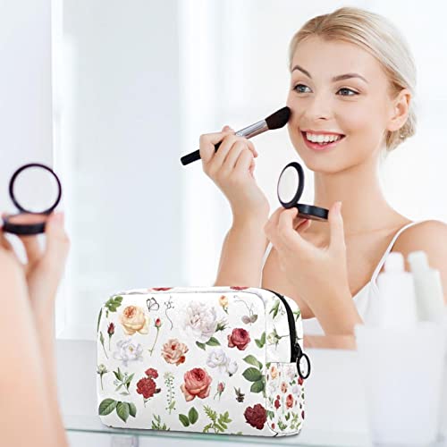 Bolsa de higiene pessoal Bolsa de lava -lava de maquiagem cosmética com flores para acessórios de viagem Essentials
