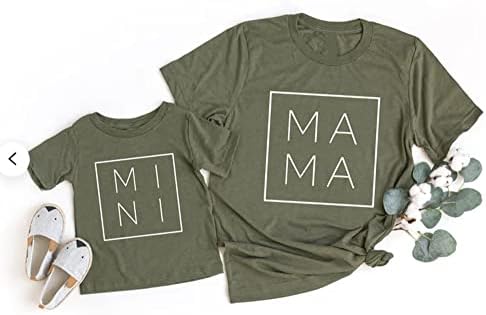 Mama e Mini Tees tops mamãe e eu camisetas combinando camisetas tops