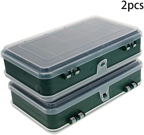 JUTAGOSS Caixa de ferramentas PP Organizador da caixa de armazenamento e armazenamento para ferramentas, peças, brinquedos, arte, translúcido 6,3 x 1,7 polegadas 2 pcs