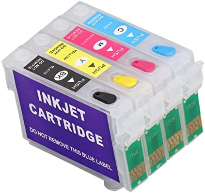 Cartucho de tinta, cartucho de tinta de 4 cores com chip permanente, para impressão de fotos, papéis de teste, documentos