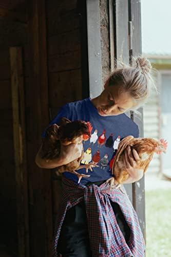 Camiseta de frango mãe fofa t camisetas femininas mangas curtas country tee casual tampes
