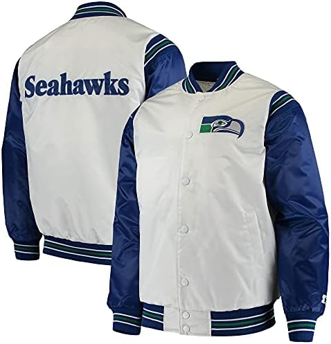 Logo Histórico da NFL do Starter Masculino Renegado Casaco Varsity Satinity