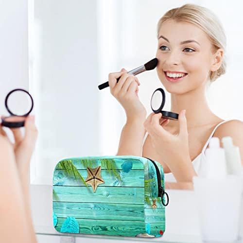 Bolsa de maquiagem de viagem, bolsa de cosméticos Caso organizador, para mulheres de produtos de higiene pessoal, escovas,