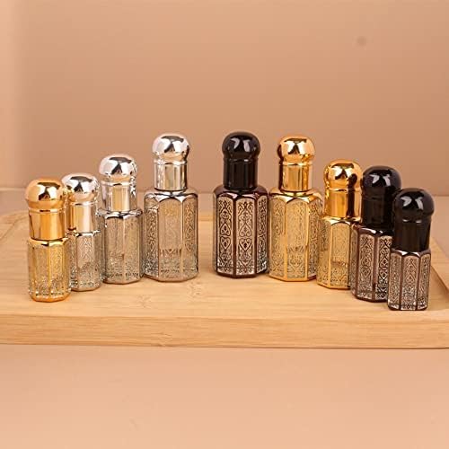 Chdhaltd 3/6/12ml Garrafas de perfume, garrafas portáteis de mini -conta -gotas para recipientes de líquidos de bronzeamento vintage decoração de casamento
