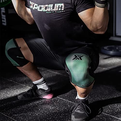 Mangas do joelho Xpodium 7mm, suporte de capa de joelho de alto desempenho para treinamento cruzado, agachamentos, levantamento