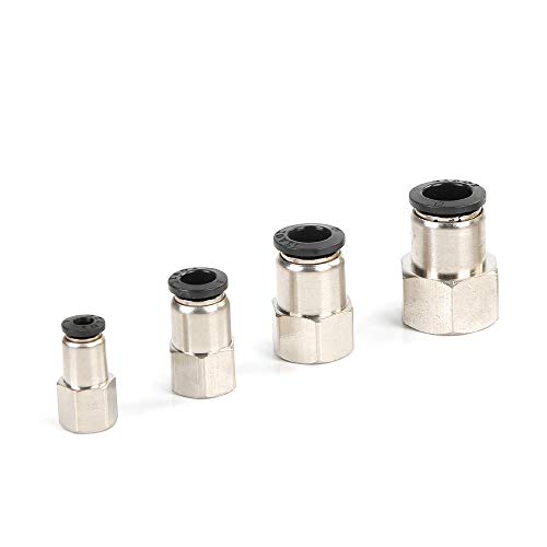 WOLJAY PCF6-01 Push para conectar o encaixe feminino pneumático do tubo - Tubo de 6 mm OD x 1/8 NPT Pacote de thread de 5