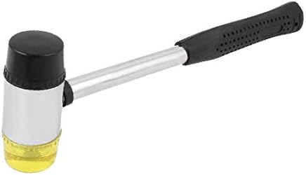 X-Dree 31cm de borracha de borracha de 31 cm de comprimento Dual Cabeça Bom Performance Handle Metal Mallet Hammer (Martillo de Martillo