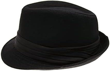 Homens clássicos de fedora chapou Manhattan-Gangster-trilby com a banda unissex feminina de fedora estruturada feminina chapéu