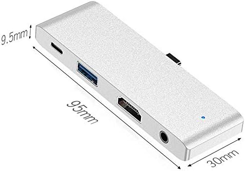 Adaptador de cubo de alta velocidade de alta velocidade do ZPLJ com 4K HDMI 1 USB 3.0 Suporte à porta Charging PD e 3,5 mm de áudio compatível com laptops flash laptops USB Adaptador portátil portátil