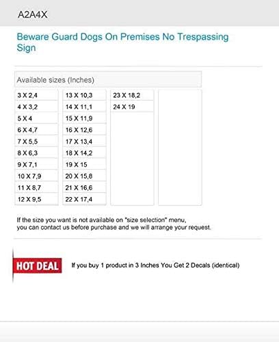 Adesivos dt decalques decalque cães de guarda de guarda em instalações sem sinais de invasão 5 x 4