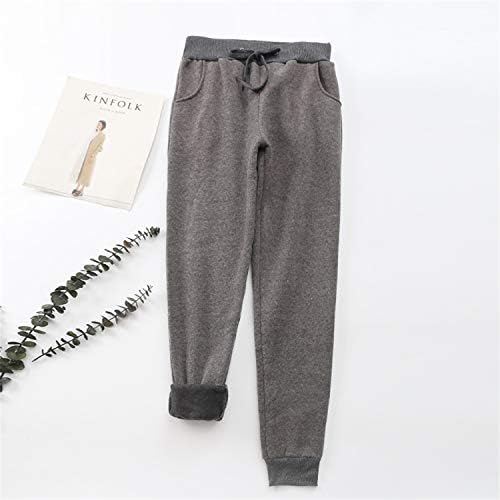 Andongnywell feminino sherpa quente ladedspantes de moletom atlético Pontas de lã de lã de lã Casual Pants ativas Caminhadas