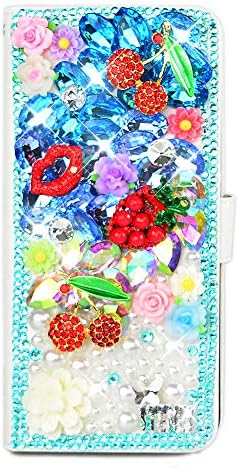 STENES Galaxy Note 9 Caso - Elegante - 3D Flores de luxo artesanal Luxo Butterfly Floral Bow Penda